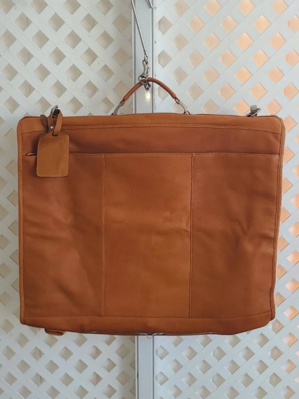 Piel Leather 9428-SDL Elite Garment Bag Saddle